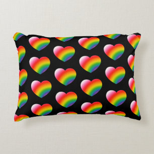 Coussins Décoratifs Motif Rainbow Gradient Hearts