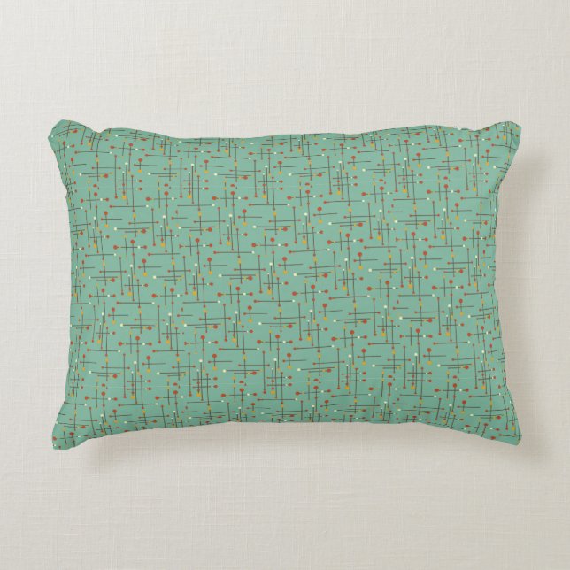 Coussins Décoratifs Motif Retro Atomic Starburst Lines (Devant)