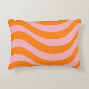 Coussins Décoratifs Motif rétro Super orange rose