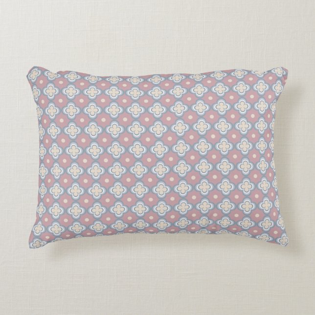 Coussins Décoratifs Motif rose et bleu (Devant)