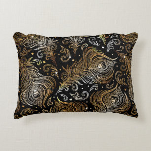 Coussins Décoratifs Motif sans couture avec plumes de paon. D libre
