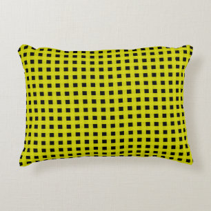 Coussins Décoratifs Motif Tissé Jaune Noir