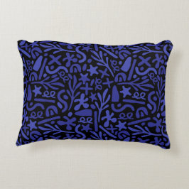 Coussins Décoratifs motif transparent abstrait bleu