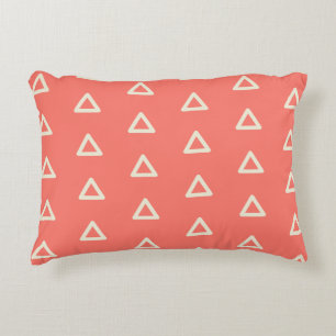 Coussins Décoratifs Motif Triangle Décoratif Moderne Chic Corail
