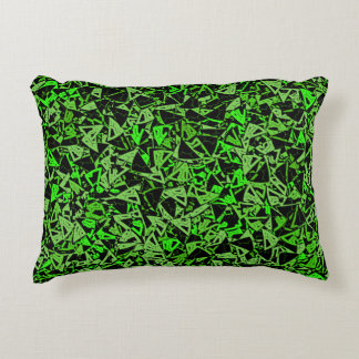 Coussins Décoratifs Motif Triangle Noir Vert