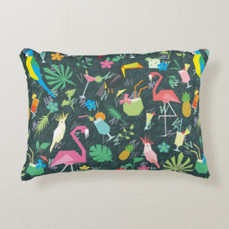 Coussins Décoratifs Motif tropical sans couture avec oiseaux et boisso