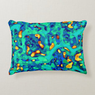 Coussins Décoratifs Motif unique bleu vert jaune