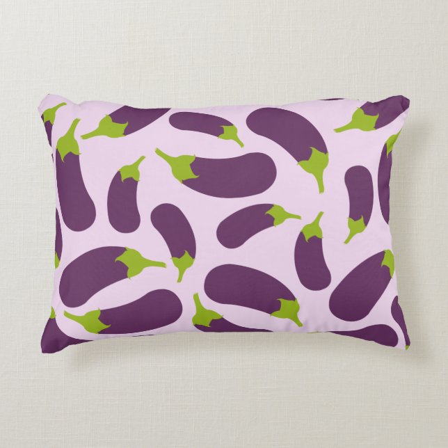 Coussins Décoratifs Motif végétal d'aubergine violet végétal Conceptio (Devant)