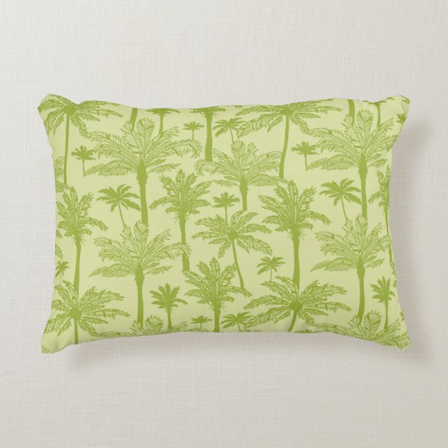 Coussins Décoratifs Motif vert de palmiers (Devant)
