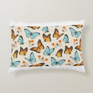Coussins Décoratifs motif vintage avec papillon tropique haut détaillé