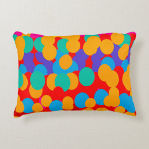 COUSSINS DÉCORATIFS MOTIFS BULLES JOYEUX COULEURS MIXTES