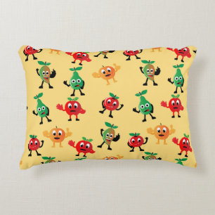 Coussins Décoratifs Motifs de design avec joli caractère de fruits