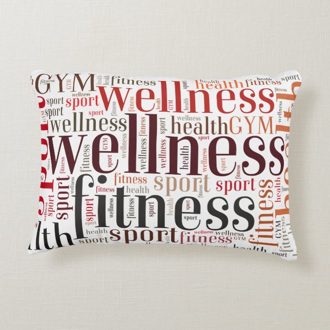 Coussins Décoratifs Mots de forme physique (Dos)