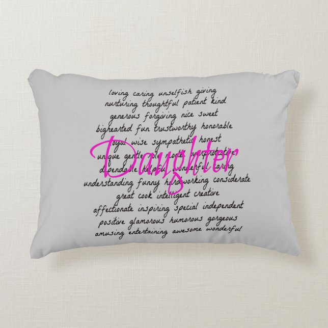 Coussins Décoratifs Mots pour fille (Devant)