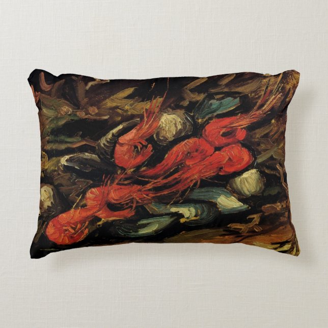 Coussins Décoratifs Moules et crevettes par Vincent van Gogh (Devant)