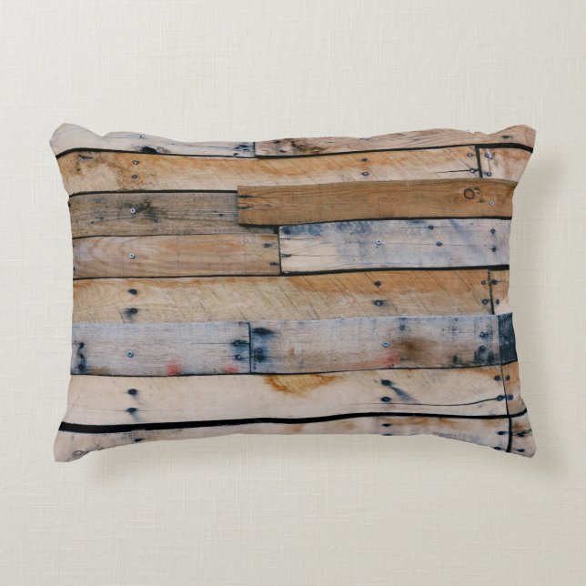 Coussins Décoratifs mur Brown en bois (Devant)