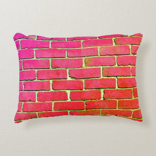 Coussins Décoratifs Mur de brique rose