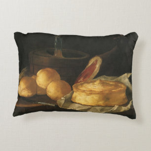 Coussins Décoratifs Nature morte baroque vintage avec pain, tarte, jam