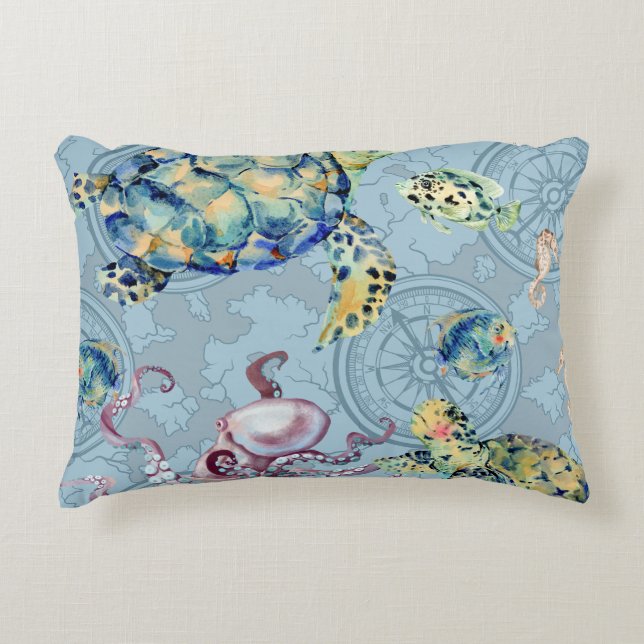 Coussins Décoratifs Nautique sous la mer (Devant)