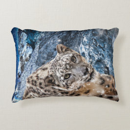 COUSSINS DÉCORATIFS NEIGE LEOPARD NUAGE MARCHER