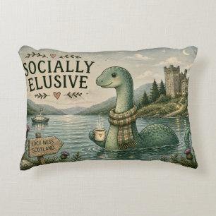Coussins Décoratifs Nessie Cryptide Confortable Élusive Socialement Lo