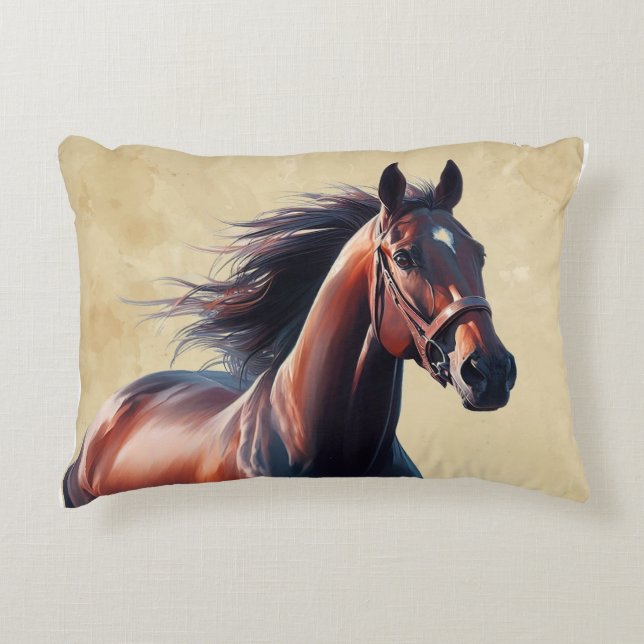 Coussins Décoratifs Noël Beau Cheval Brown (Devant)