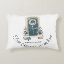 Noël dans notre nouvelle maison Aquarelle Vert Sau