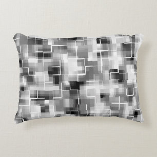Coussins Décoratifs Noir Abstrait et gris