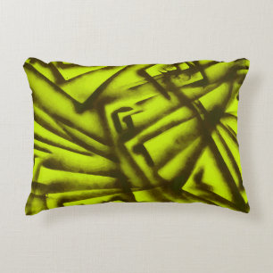 Coussins Décoratifs Noir Abstrait et vert