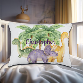 Coussins Décoratifs Nom personnalisé Dinosaures Palmiers
