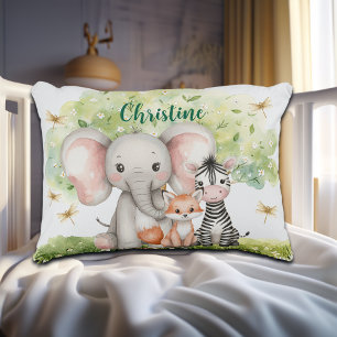 Coussins Décoratifs Nom personnalisé Jungle Animaux libellules