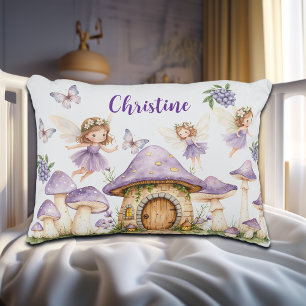Coussins Décoratifs Nom personnalisé Magie Fées Purple Garden