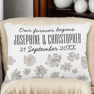 Coussins Décoratifs Noms de gardiens personnalisés date typographie fl