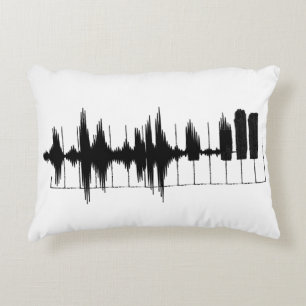 Coussins Décoratifs Notes de musique. clavier, touches piano.