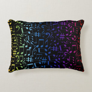 Coussins Décoratifs Notes de musique colorées Musiciens Amateurs de mu