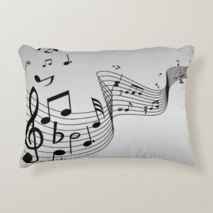 Coussins Décoratifs Notes musicales sur Argent