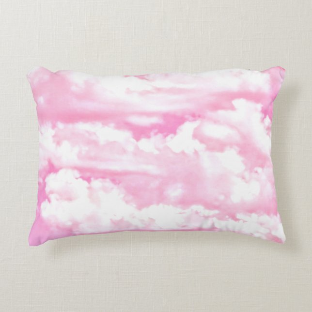 Coussins Décoratifs Nuages roses festifs (Devant)