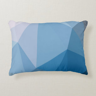 Coussins Décoratifs Nuances du triangle bleu Abstrait