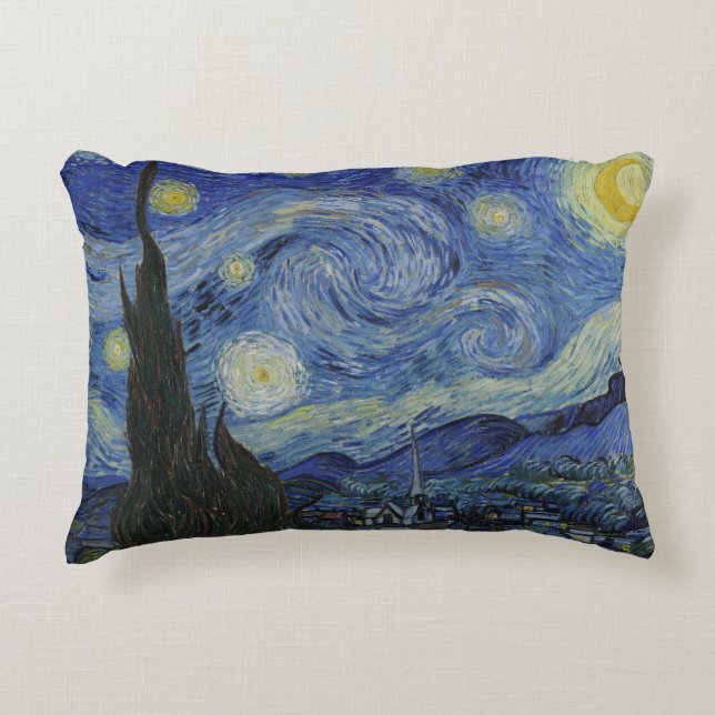 Coussins Décoratifs "Nuit étoilée" par Van Gogh (Devant)