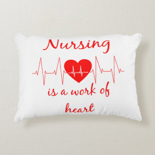 Coussins Décoratifs Nursing is a work of the Heart Inspirational Quota