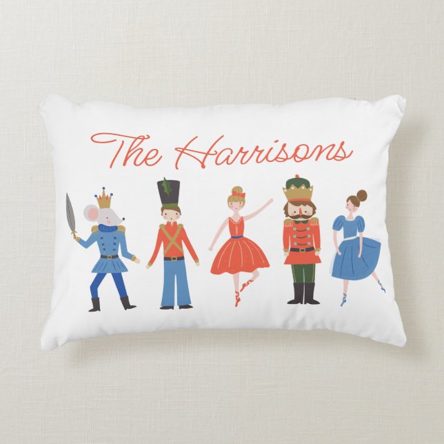 Coussins Décoratifs Nutcracker mignon Noël personnalisé (Devant)