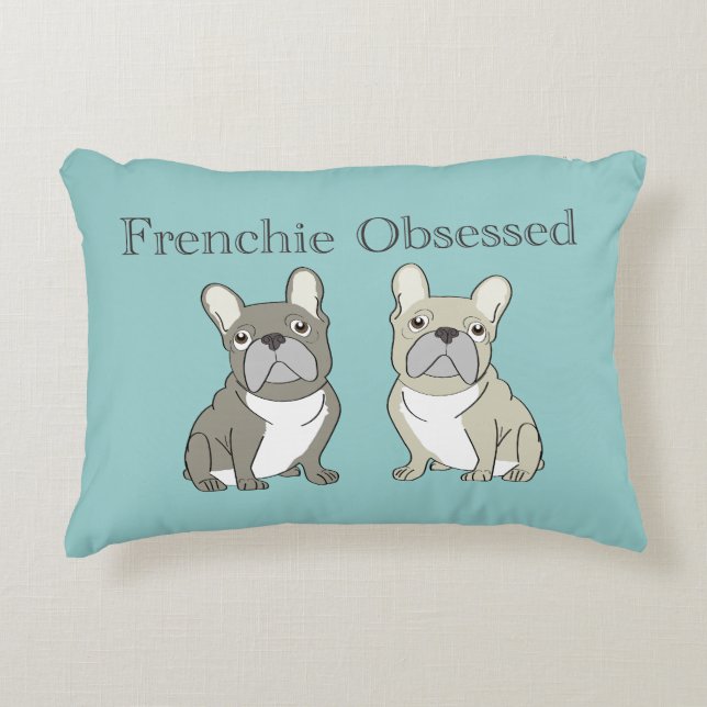 Coussins Décoratifs obsédé de Frenchie (Devant)