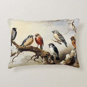 Coussins Décoratifs Oiseaux en hiver