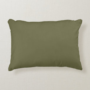 Coussins Décoratifs Olive vert Terre couleur solide Imprimer