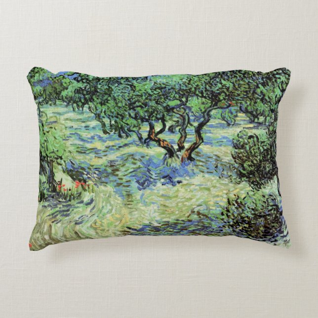 Coussins Décoratifs Oliveraie par Vincent van Gogh (Devant)