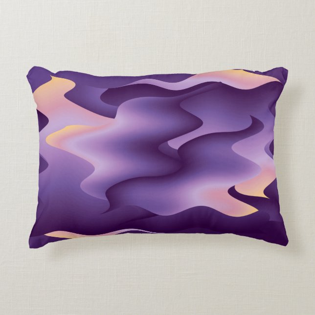 Coussins Décoratifs Ondes violettes (Devant)