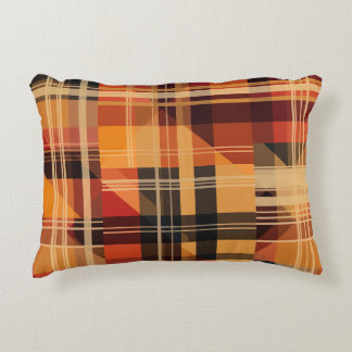 Coussins Décoratifs Orange Cute Automne Chèque Motif