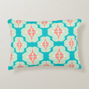 Coussins Décoratifs Orange turquoise moderne géométrique