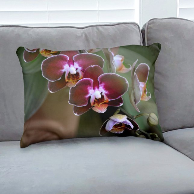 Coussins Décoratifs Orchidées violettes Botanique Floral Photographie (Créateur téléchargé)