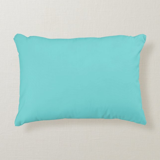 Coussins Décoratifs Oreiller à lancer aquamarine solide (Devant)